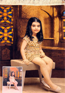 عکس تابلو فرش سفارشی تصویر چهره دختر بچه ایرانی، چله ابریشم گل ابریشم